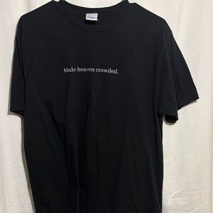 Black Graphic T-Shirt “Make Heaven Crowded”
